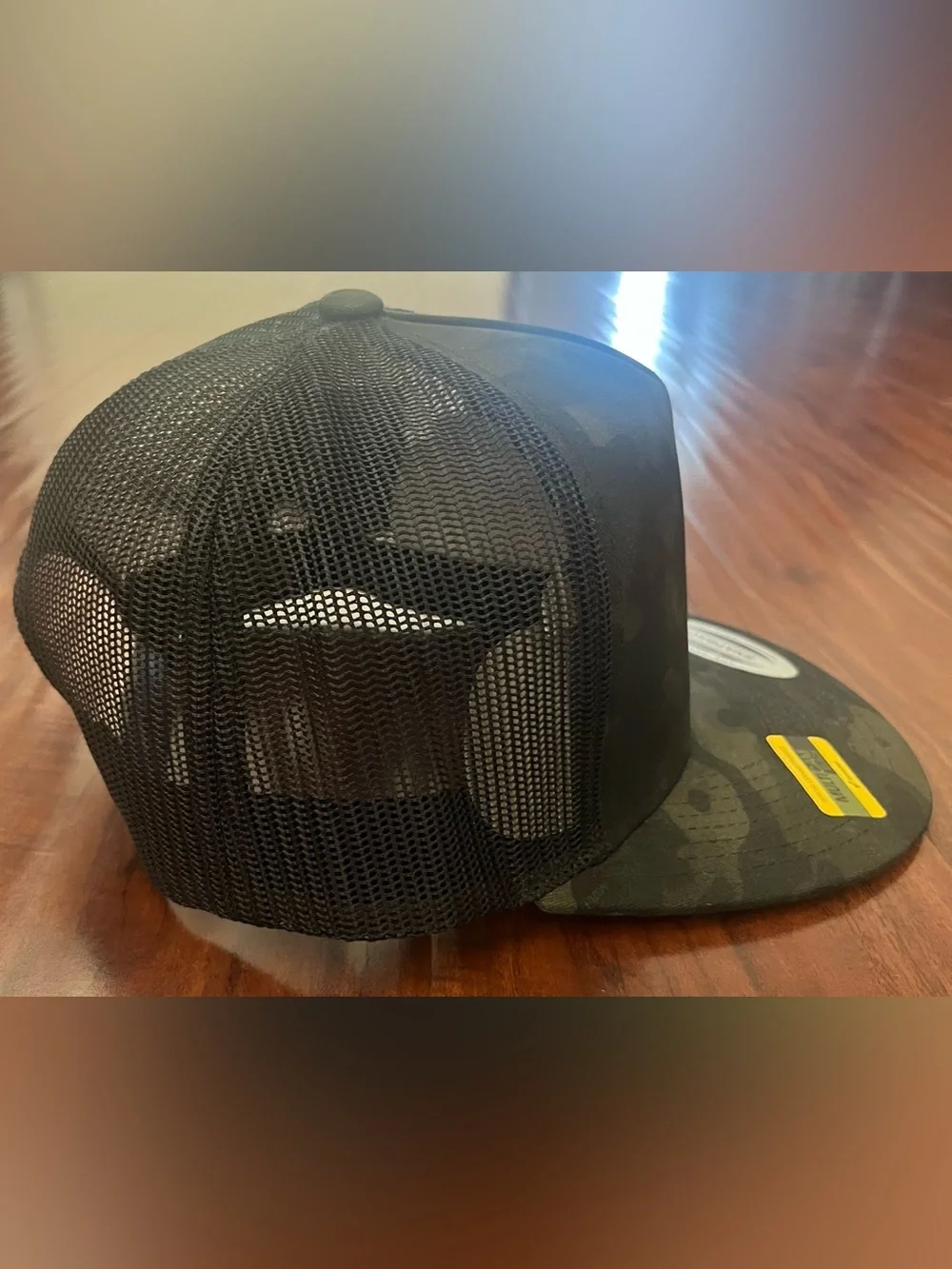 MF DOOM Camouflage Trucker Hat in Black and Green Snapback
